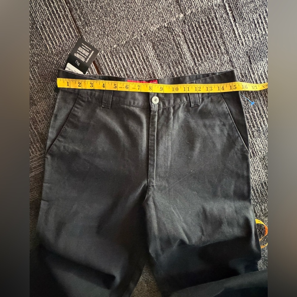 RIO-GRAND, Men’s Black Casual Pants Size 32 Straight Leg Back Flap Pockets NWT. - Picture 8 of 12